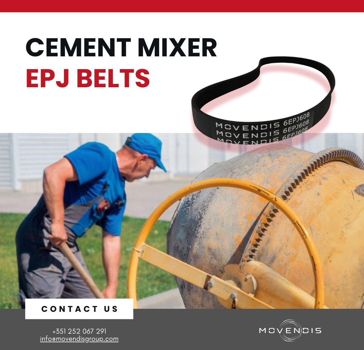 EPJ Belts for Cement Mixers: Strength, Grip, and Reliability