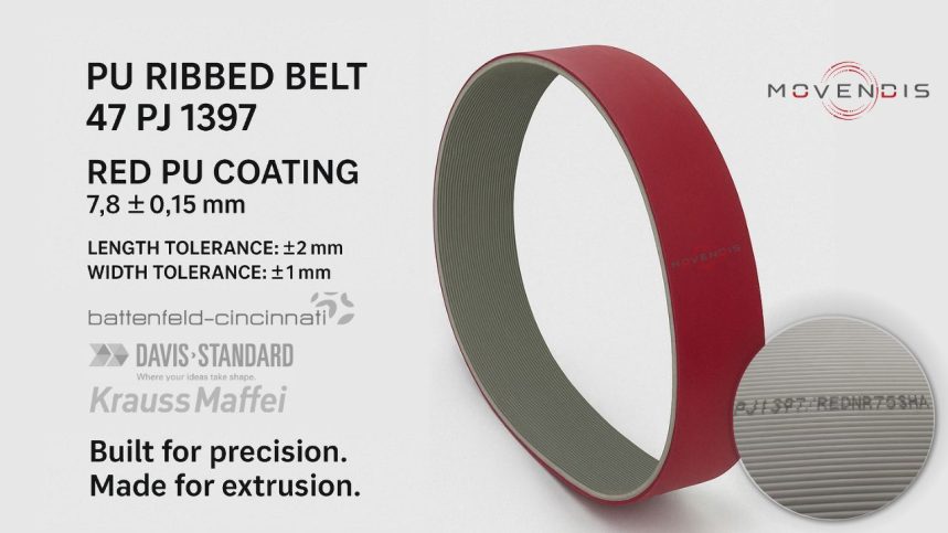 PU Ribbed Belt 47 PJ 1397: Precision and Grip for Extrusion Systems